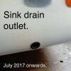 Sink drain waste water outlet