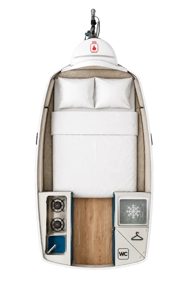 Illustrative bed floor plan