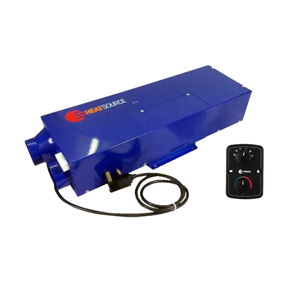 Go-Pod blown-air heater and control