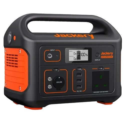 Portable external battery pack for off-grid camping