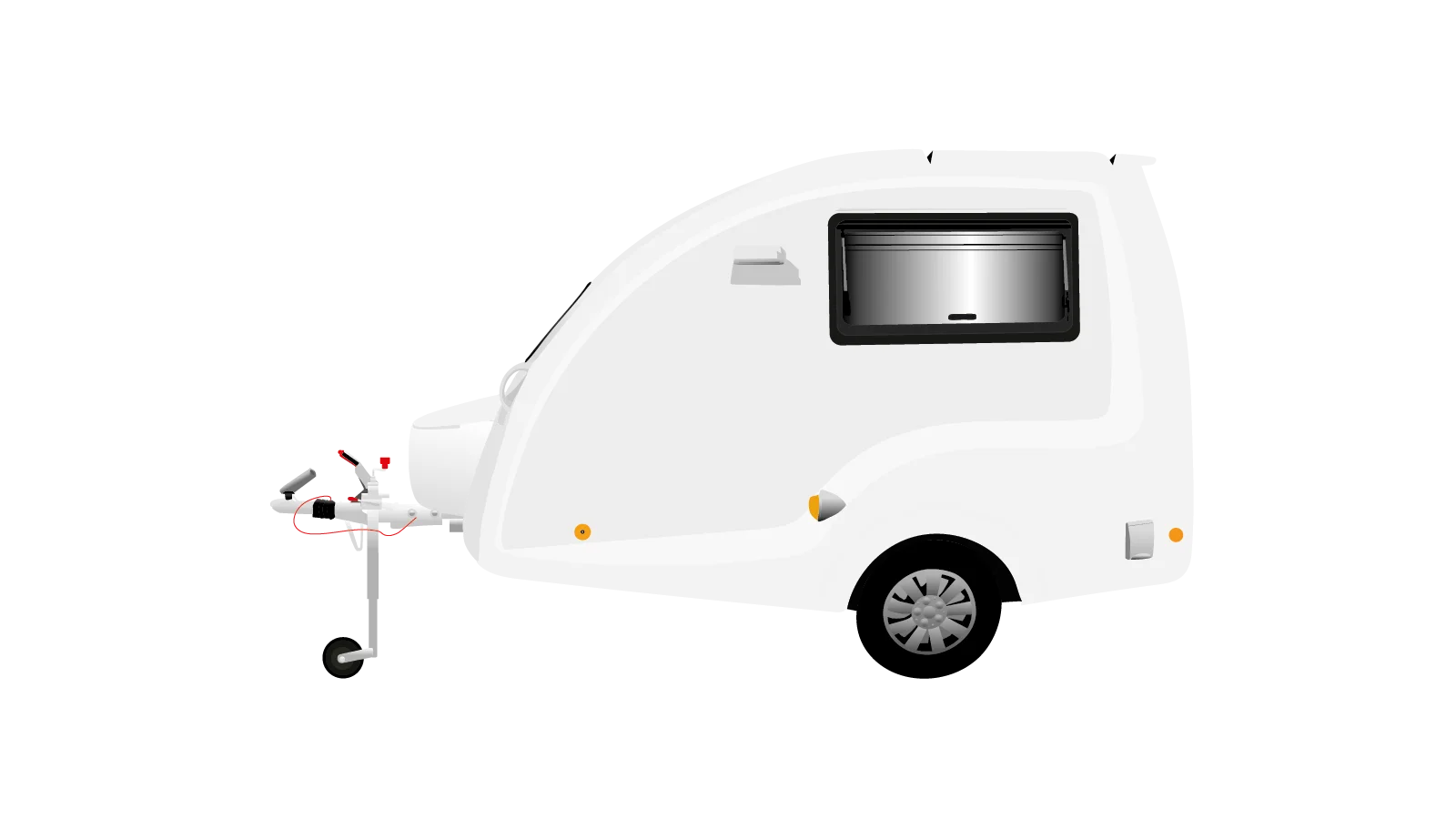 Side profile of a Go-Pod micro caravan