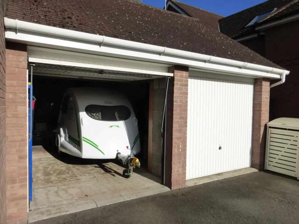 Go-Pod parked inside a garage with the door open